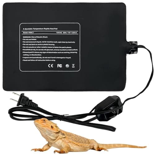 Hamiledyi Reptile Heating Pad 23W, Waterproof Under Tank Heater Mat 8x12 Inch for 30-40 Gallon Terrariums, Safe Heat Mat for Bearded Dragons, Leopard Geckos, Hermit Crabs, Snakes & Lizards - Image 1