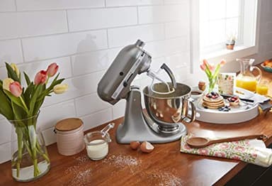 KitchenAid KSM150FECU Value Bundle Artisan 5 Quart Stand Mixer, Contour Silver - Image 2