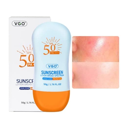 VGO Sunscreen for Face SPF 50+, Mineral Sunscreen with Zinc Oxide, Broad Spectrum Protection, No White Cast, Oil-Free & Non-Comedogenic, Suitable for All Skin Types & Tones, Travel Size (1.76 Fl Oz) - Image 1