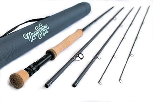 Moonshine Rod Company Fly Fishing Rod with Carrying Case and Extra Rod Tip Section Fast Action, The Outcast II, 7wt 9' - Image 1