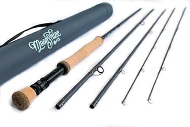 Moonshine Rod Company Fly Fishing Rod with Carrying Case and Extra Rod Tip Section Fast Action, The Outcast II, 7wt 9' - Image 1