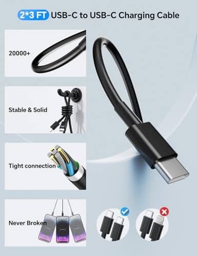 for iPhone 15/16 Pro Max Car Charger, 72W 3-Port Fast USB C Car Charger Power Cigarette Lighter Adapter with 2x3FT USB C to C Cable for iPhone 15/15 Plus/15 Pro Max/16/16 Pro Max, iPad Pro/Air/Mini - Image 6