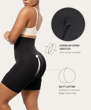 SHAPELLX Shapewear Tummy Control for Women Butt Lifting High Waist Shorts Seamless Body Shaper Thigh Slimmer Panties - Image 4