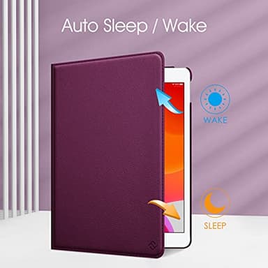 Fintie Rotating Case for iPad 9th Generation (2021) / 8th Generation (2020) / 7th Gen (2019) 10.2 Inch - 360 Degree Rotating Stand Cover with Pencil Holder, Auto Wake Sleep, Purple - Image 6