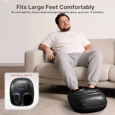 CILI Foot Massager with Heat, 2025 Shiatsu Feet Massage Machine for Plantar Fasciitis Neuropathy Pain Relief, Remote Control Heated Foot Warmer Massager Size 13, Gifts/Presents for Mom, Dad - Image 5