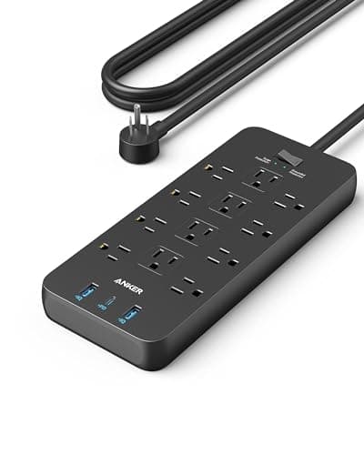 Anker Power Strip Surge Protector (2100J), 12 Outlets with 2 USB A and 1 USB C Port for Multiple Devices, 5ft Extension Cord, 20W Power Delivery Charging for Home, Office, Dorm Essential, TUV Listed - Image 1