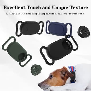 Rzttwl Waterproof Dog Collar Holder Compatible with Samsung Galaxy SmartTag 2, Silicone GPS Tracker Hidden Loop Holder for Samsung Tag 2, Anti-Lost Dog Collar Smart Tag 2 Case(Blue) - Image 7