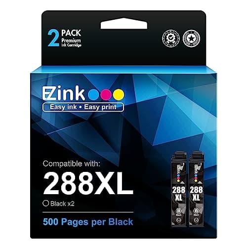 E-Z Ink Remanufactured Ink Cartridge Replacement for Epson 288 288XL T288XL High Yield to use with Expression Home XP-440 XP-446 XP-330 XP-340 XP-430 XP-434 Printer (2 Black) - Image 1