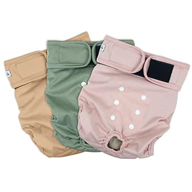 Grecle Washable Female Dog Diapers - Premium Reusable Diapers for Doggie in Heat - Highly Absorbent Dog Diapers Female for Pet Incontinence with Adjustable Snaps (Pink, M) - Image 2