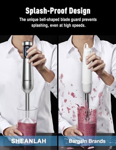 1000W Powerful Immersion Blender handheld, 2025 New Update Hand Blender with 25-Speed, Scratch-Resistant Corded Hand Mixer with Heavy-Duty Copper Brushless Motor and Gift Box - Image 8