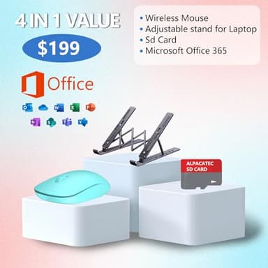 HP 14 Laptop Student Business 2025 Ultral Light Computer, AI Copilot, 4-Core 13th Gen Intel CPU, 16GB RAM 640GB Storage (128GB UFS+ 512GB SD Card), Microsoft 365, AlpacaTec Accessories - Image 2