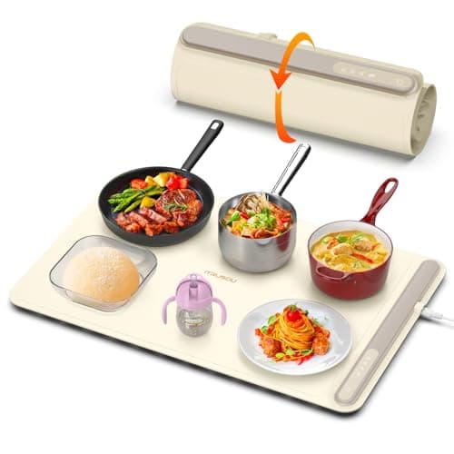 iTRUSOU Electric Warming Tray - Full Surface Heating,Rollable & Portable,Premium Silicone Nano-Material,3 Temperature Settings,Auto Shut-Off -Versatile Food Warmer for Gatherings,Parties,Everyday Use - Image 1