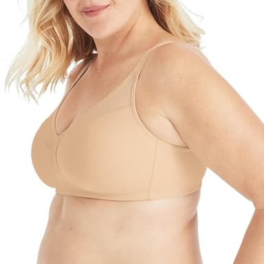 Playtex womens 18 Hour Smoothing Wirefree Us4697 Minimizer Bra, Nude, 38D US - Image 2