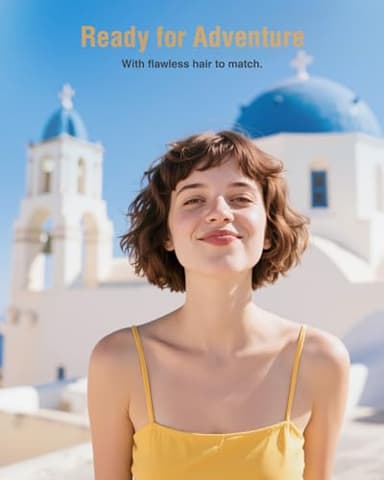 Europe Travel Curling Iron Mini: Dual Voltage Curling Iron for Traveling - Mini Travel Curling Irons 1 Inch with US Plug,Gold 450℉ for Thick/Coarse Short Hair - Image 9