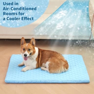 MARUNDA Dog Cooling Mat, No Need to Freeze Or Refrigerate This Cool Pet Pad Cat Mats- Keep Your Pet Cool, Machine Washable. (Blue, Thicken -28 X 20 in) - Image 6