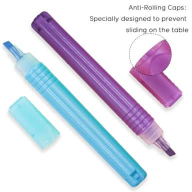 SILVERRAV Highlighters Assorted Colors,Pack of 6, Highlighter Pens No Bleed, Neon, Chisel Tip Highlighter Marker, Back to School Supplies, Office, Classroom, Use in Note Taking, Planner. - Image 8