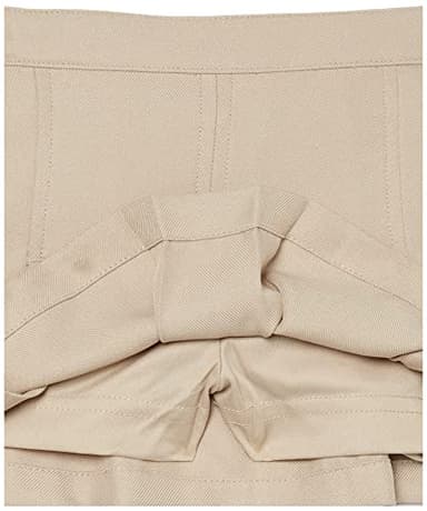 Nautica Girl's School Uniform Pleated Pull-on Scooter Skirt with Undershorts, Knit Waistband, Khaki 629, 3T - Image 3