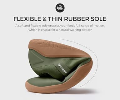 AIRHAS Men's Barefoot Shoes Zero Drop Workout Minimalist Gym Shoes for Men Deadlift Cross Training Sneakers (Olive/Gum,11) - Image 4