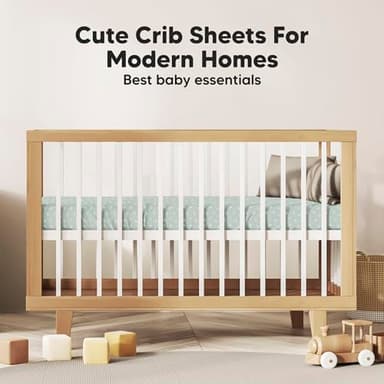 KeaBabies 2-Pack Baby Crib Sheets for Boys, Girls - 52x28 Viscose Derived from Bamboo Toddler Bed Sheets Neutral, Fitted Crib Mattress Cover for Standard Baby Bedding, Soft & Cozy (Beach Day) - Image 8