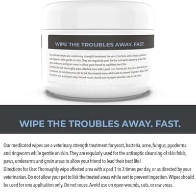 Smiling Paws Pets - Antibacterial & Antifungal Wipes for Dogs & Cats (with Chlorhexidine & Ketoconazole) - Image 6