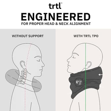 trtl Pillow - Scientifically Proven, Super Soft Neck Support Travel Pillow for Sleeping - Lightweight and Machine Washable - Ergonomic Design for Traveling on Airplanes, Cars, and Trains - Grey - Image 8