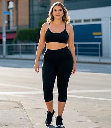 FULLSOFT 3 Pack Capri Leggings for Women - High Waisted Tummy Control Black Workout Yoga Pants for Summer,Sports (1-3 Pack Capri Black,Black,Black,Large-X-Large) - Image 5