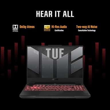 ASUS TUF Gaming A15 Gaming Laptop, 15.6” FHD 144Hz, 100% sRGB Display, GeForce RTX 4050, AMD Ryzen 7 7435HS, 16GB DDR5, 512GB PCIe SSD, Wi-Fi 6, Windows 11, FA507NUR-AS73 - Image 9