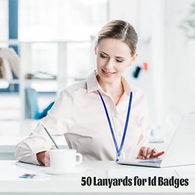 LOCONHA 50 Pack lanyards Lanyards for Id Badges Lanyards Safety Badge Lanyard 36" with Swivel Hook - Image 6
