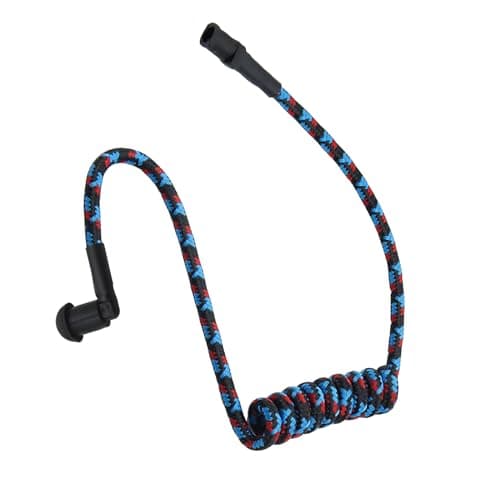 WODASEN Replacement Braided Nylon Fiber Acoustic Coil Tube Moisture Proof Color for Radio Earpiece Headset FBI Police Accessories (Blue-Red-Black-1) - Image 1