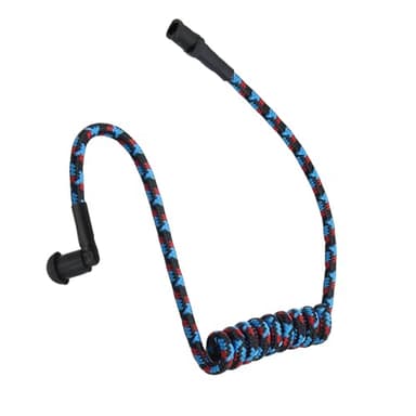 WODASEN Replacement Braided Nylon Fiber Acoustic Coil Tube Moisture Proof Color for Radio Earpiece Headset FBI Police Accessories (Blue-Red-Black-1) - Image 1