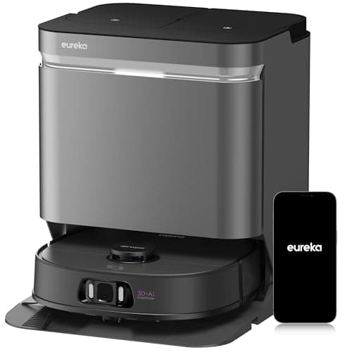 Eureka J15 Ultra Self Emptying Robot Vacuum, 19,000 Pa Suction, Flex-Arm Mop Design, 167℉Hot Water Mop Washing & 131°F Hot Air Drying, AI Obstacle Avoidance, Black - Image 1
