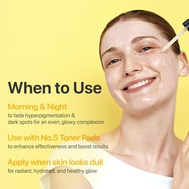 numbuzin No.5 Serum 30ml+10ml | Tranexamic Acid 4%, Niacinamide 5%, Glutathione, Vitamin C |Vitamin Concentrated Serum | Hyperpigmentation| Suitable for Sensitive Skin, Korean Skincare | 1.01 fl. oz. - Image 8