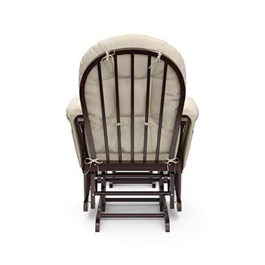 Storkcraft Premium Hoop Glider & Ottoman (Espresso with Beige) — GREENGUARD Gold Certified, Solid Wood Craftsmanship, Convenient Storage Pockets, Smooth-Gliding Chair for Nursery, Multi-Award-Winning - Image 13