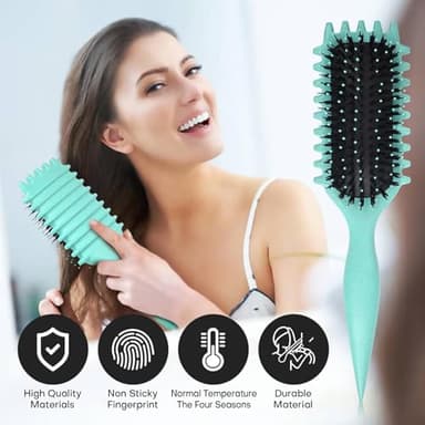 Curly Hair Brush, Curl Defining Brushes, Styling Brush for Curly Hair, Shaping and Defining Curls for Women - Image 2