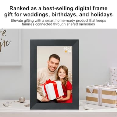 Frameo 10.1 Inch Smart WiFi Digital Photo Frame,Digital Picture Frame with 16GB Storage & SD Slot, Electronic Picture Frame IPS Touch Screen with Auto-Rotate, Frameo Digital Frame WiFi - Image 8