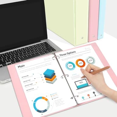 SUNEE 3 Ring Binder 2 Inch 2 Pack, Clear View Binder Three Ring PVC-Free (Fit 8.5x11 Inches) for School or Office Supplies, Pink - Image 7