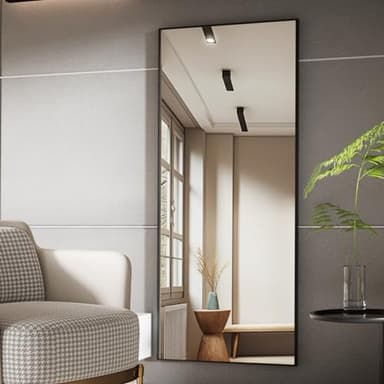 Koonmi 71"x26" Mirror Full Length, Standing Hanging or Leaning Against Wall Floor Mirrors, Full Body Floor Mirror for Bedroom Living Room, Black - Image 6