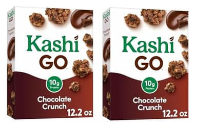 Generic.Kashi.Go - Cold Breakfast Cereal - Vegan Protein - Chocolate Crunch - 12.2 Oz Box - Pack of 2 - Image 1