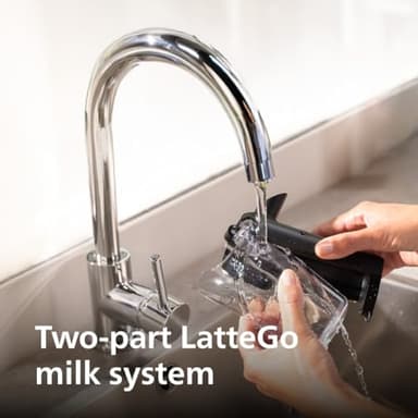 PHILIPS 5500 Series Fully Automatic Espresso Machine - LatteGo Milk System, Integrated Grinder, 20 Hot & Iced Coffee Pre-Sets, Quick Start, SilentBrew, 15-Bar Pressure, Black Chrome (EP5544/94) - Image 6