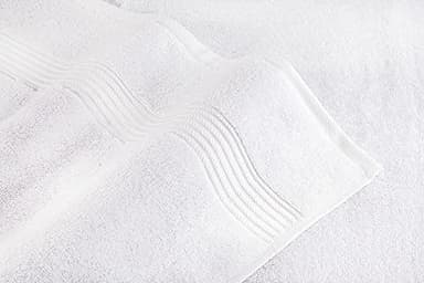 American Veteran Towel, 100% Cotton Turkish Bath Towels for Bathroom 4 Pack, 27x54 Extra Large Premium Soft Drying Bathroom Towels, White - Image 4