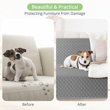 TAIKURA Single-Sided Waterproof Dog Bed Cover, Antislip Pet Blanket Sofa Couch Furniture Protector Washable for Puppy Large Dog Cat (54"*82") - Image 4