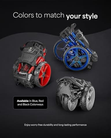 Caddytek CaddyLite Compact Golf Push Cart - Lightweight Aluminum 3-Wheel Foldable Golf Bag Cart with Quad-Fold System, EVA Wheels, Adjustable Handle, Brake, Mesh Net, Umbrella & Drink Holder - Image 9