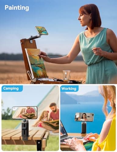 JOYROOM 【360° Metal Ball & Titanium】 Magsafe Airplane Phone Holder, Travel Essentials for Airplane Phone Mount, Universal Travel Phone Holder for Plane, Travel Must Have for iPhone 16 15 14 13 - Image 3