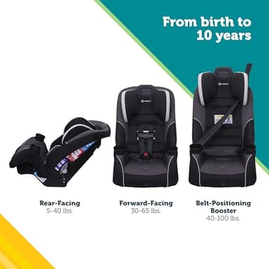 Safety 1st Crosstown Slim All-in-One Convertible Car Seat, Deep Sea - Image 2