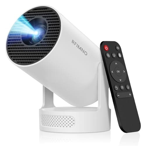 Mini Projector,Support 4K with Bluetooth 5.4 WIFI6, 5watt Sound Base Speaker,160 ANSI, Android 11,210° Rotation, Auto Keystone Correction Video Projector HY300 ULTRA - Image 1