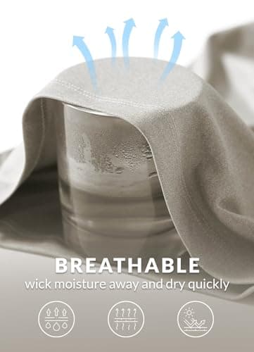 baleaf Men's Long Sleeve Running Shirts Workout Tops Quick Dry SPF Rash Guard Lightweight Hiking Sun Protection t Shirt Khaki 2XL - Image 3