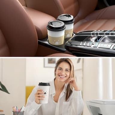 Coffee Cups with Lids and Sleeves, 16 oz 300 Pack To Go Cups with Lids, Paper Hot Cups for Hot & Cold Beverage (White, 16 oz) - Image 7