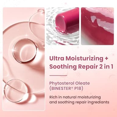 CATKIN Glossy Lip Balm Ultra Hydating Glow Lip Tinted Jelly Plump Melting Balm Shea Butter Repair Soothing For Dry Lips Dewy Finished 0.12 oz C04 PEONY - Image 5