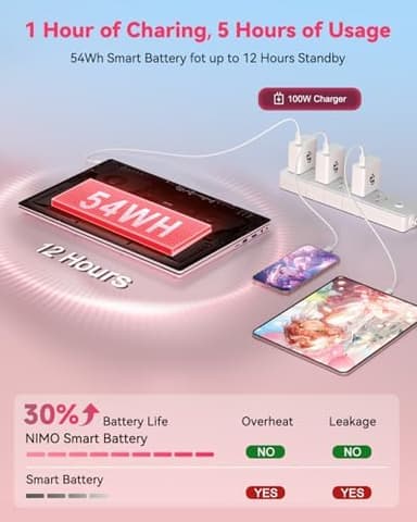 NIMO Light Gaming Laptop, 15.6" FHD IPS Display, AMD R7 7735HS (Up to 4.75 GHz, Beat i7-12650H) Computer with 16GB DDR5 RAM 256GB SSD, 180° Vewing, Radeon 680M, HDMI, Portable for Business, College - Image 6