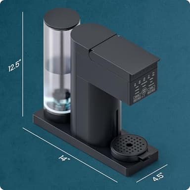 Chefman Caffeinator Single Serve Coffee Maker, K-Cup & Grounds, Programmable Drip Coffee Machine with Brew Strength Settings, Iced Coffee Function, 48 oz. Removable Water Reservoir - Midnight - Image 9